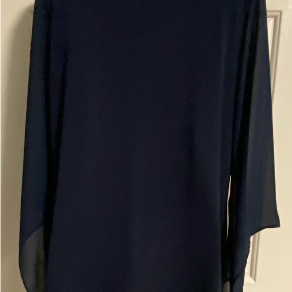 Alfani Large Navy Asymmetrical Tunic NWT - Picture 2 of 6